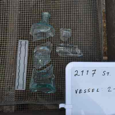 Glass 2.5 Pale Blue Green Medicinal Bottle