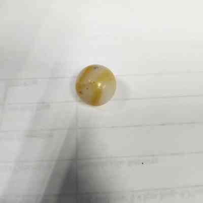 Yellow and White Glass Marble