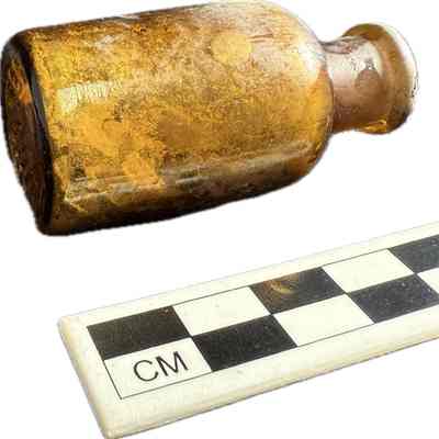 Glass Vessel 17 Amber Bottle