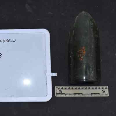 Glass 4.48 Olive Wine Bottle