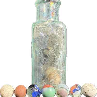 Glass Vessel 7 Light-Blue Bottle