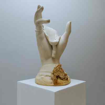 Bisque Porcelain Jewelry Holder