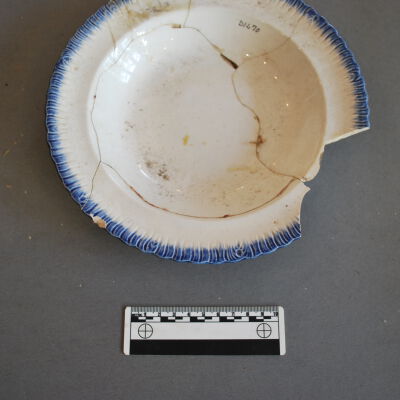Blue Shell-Edged Pearl-Glazed Whiteware with Joseph Heath Mark