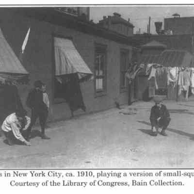 Lifted from p.g. 352 of “Caniques": Marbles and Marble Games As Played In South Louisiana At Mid-Twentieth Century” by Malcom Comeaux, this photo depicts one of several games that accompanied the acquisition of marbles in the 19th and 20th centuries. The activity pictured above, called small square, was a strategic game whose essential objective was to knock marbles out of a small square, (or oval if we we’re looking at how it was played in French Louisiana).