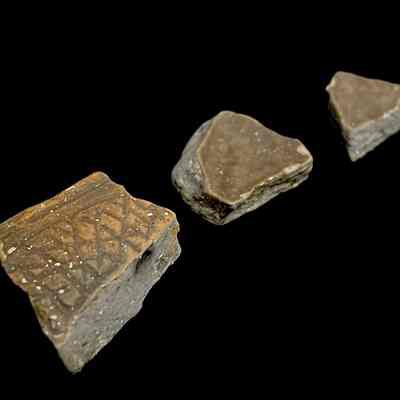 Fragments of hand built pottery