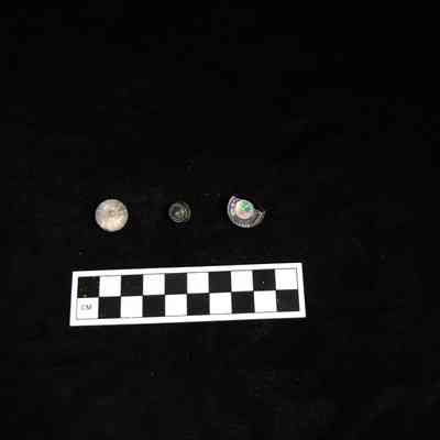 Button, Glass, & Metal Shank