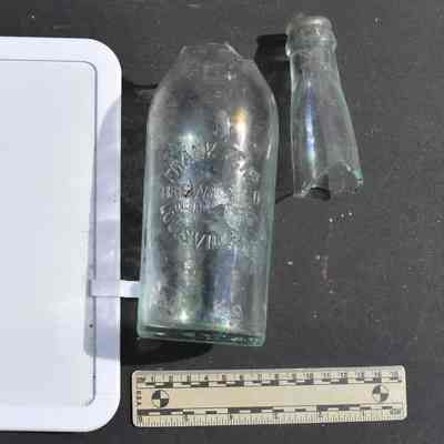 Glass 3.16 Pale Blue Green Beer Bottle
