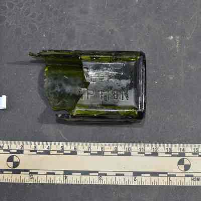 Glass 4.44 Olive Panel Bottle
