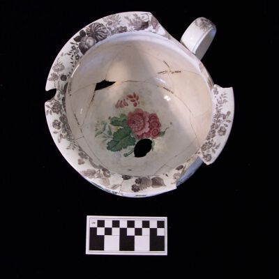 Chamber Pot Interior: Multi-Colored Transfer Print