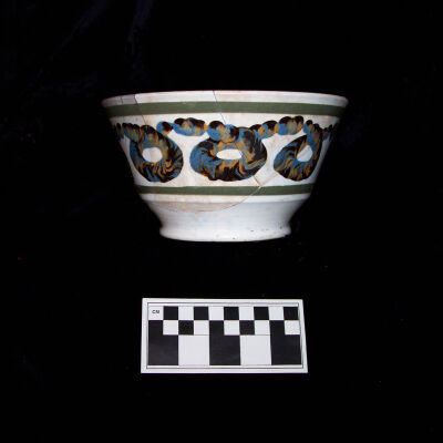Cable-Decorated Whiteware Bowl