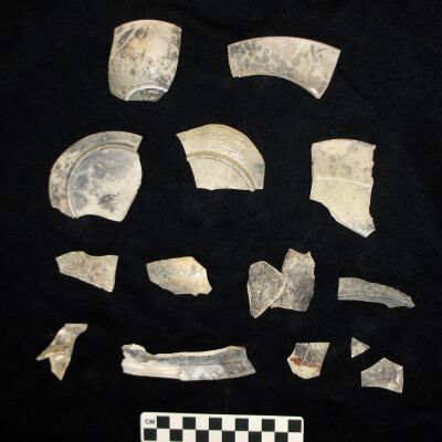 Burned Creamware from 1788 Fire