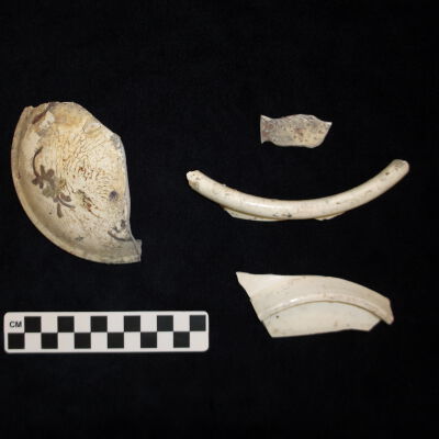 Burned Creamware from 1788 Fire