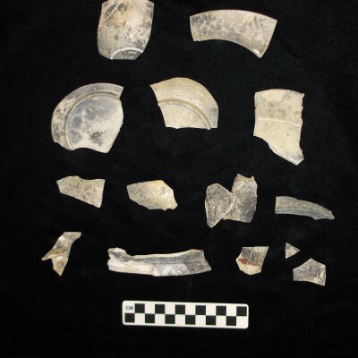 Burned Creamware from 1788 Fire