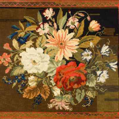 Needlework picture, 1875-90