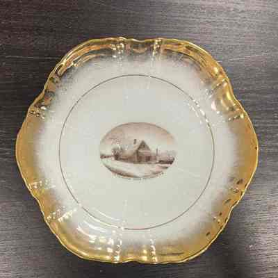 Portsmouth Crockery Co. (retailer), souvenir plate (Jackson House), Germany, 1890-1910