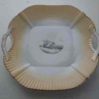 Portsmouth Crockery Co., souvenir plate (Jackson House), Germany, ca. 1900