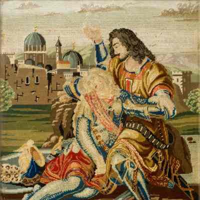 Needlework picture, possibly Portsmouth, 1875-1900