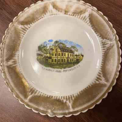George B. French Co. (retailer), souvenir plate (Warner House), Germany, 1900-1910