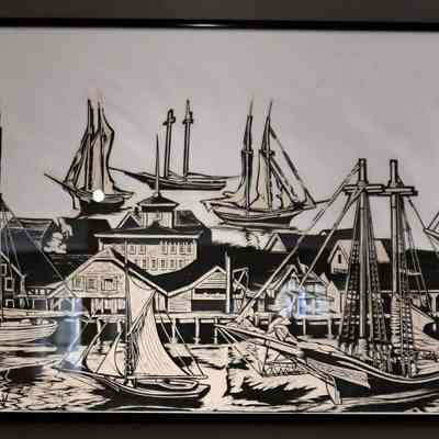 Don Gorvett, Woodcut (Harbor Fantasy), 2004