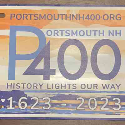 License plate (Portsmouth400), ca. 2023