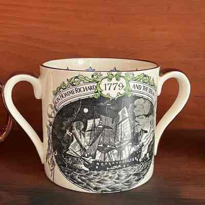 Gray's Pottery, two-handled cup, Staffordshire, England, ca. 1955