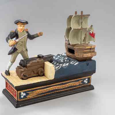 Franklin Mint, Mechanical Cast-Iron Bank, 1970s