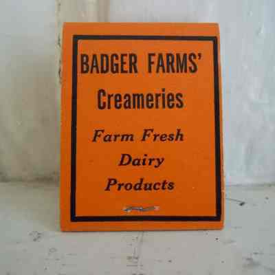 Matchbook (Badger Farms Creameries), mid 20th century