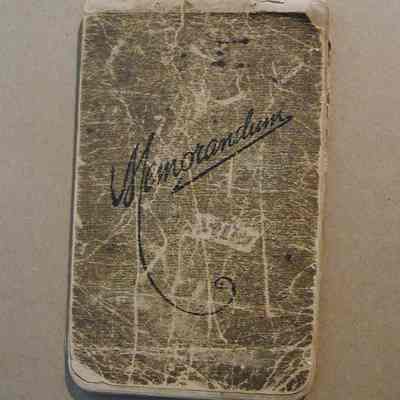 Memorandum notebook, 1920s
