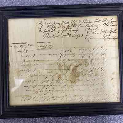 Receipt for gold rings, signed Samuel Griffith, Portsmouth, 1753