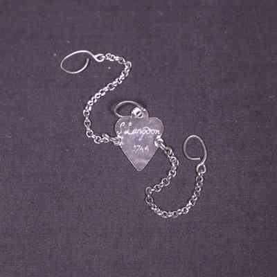 Silver pendant, probably America, ca. 1744