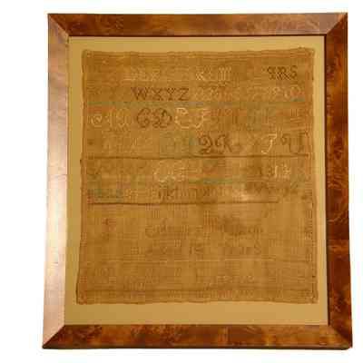 Almira Hilton, sampler, 1825