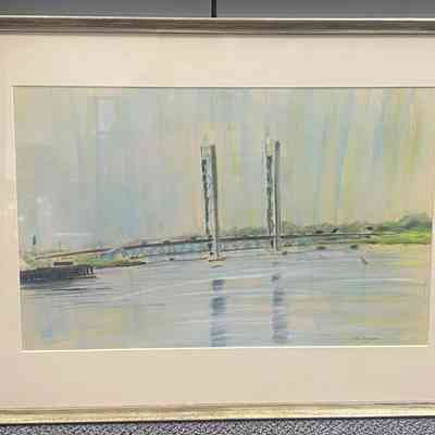Mel Bolden, Kittery Bridge from River House, 1967