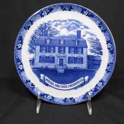 W. Adams & Son; A.F. Redden (retailer), souvenir plate (John Paul Jones House), Tunstall, England, mid 20th century