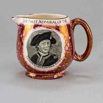 Old Castle, pitcher (John Paul Jones), Staffordshire, England, 1900-1920