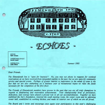 FOE Newsletter Echoes, Summer 1995