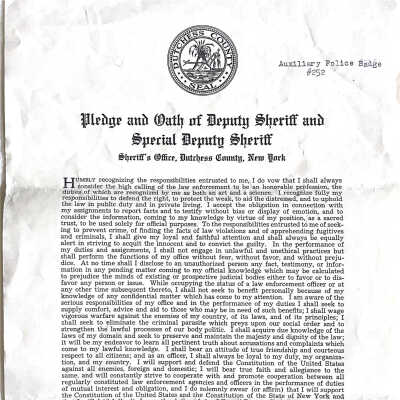 Deputy Sheriff Pledges - Herbert Wilken