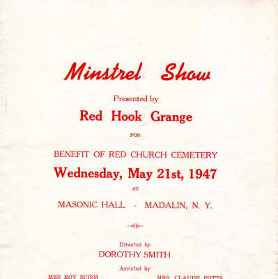 Minstrel Show Program