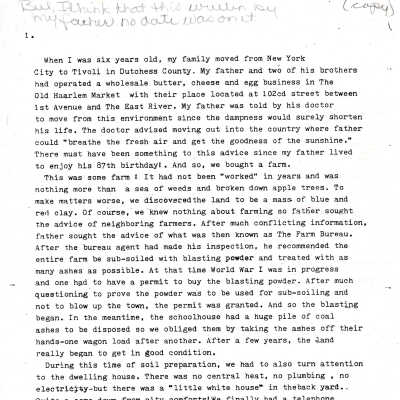 Walter Wilken Reminiscences