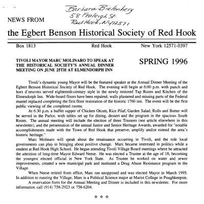 1996(2) Spring - EBHS Newsletter