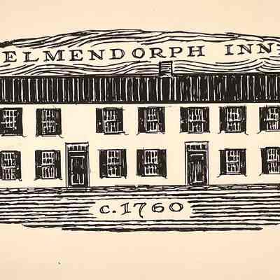 Robert Bielenberg illustration depicting the Elmendorph Inn.