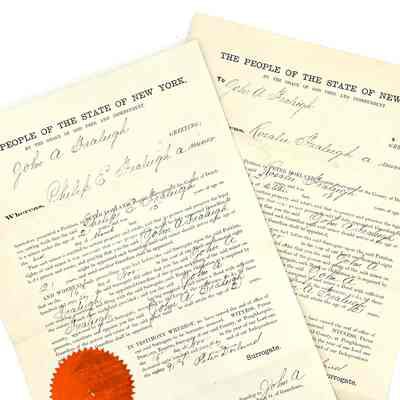 Rosalie and Philip Fraleigh Guardianship Appointment Papers, 1866