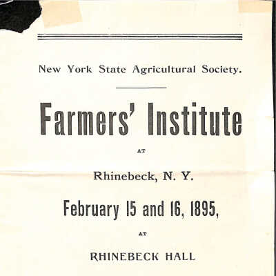 Farmers' Institute Program Book, 1895