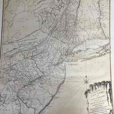 1776 Map of the Provinces of New York and New Jersey ... by Major Holland
