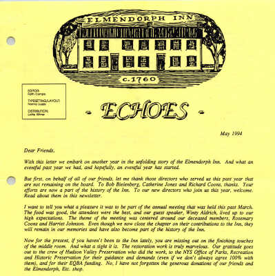 FOE Newsletter Echoes, May 1994