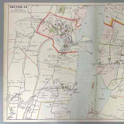 1891 F. W. Beers Map, Section 24 Portion of Columbia and Dutchess County (northern Red Hook)