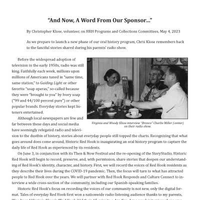 Blog Post: “And Now, A Word From Our Sponsor…”