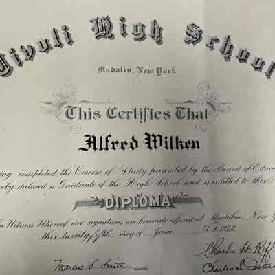 Tivoli High School Diploma, Alfred Wilken