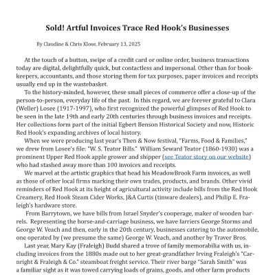 Blog Post: Sold! Artful Invoices Trace Red Hook’s Businesses