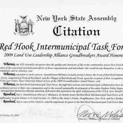 NY State Assembly Citation for Bill O'Neill
