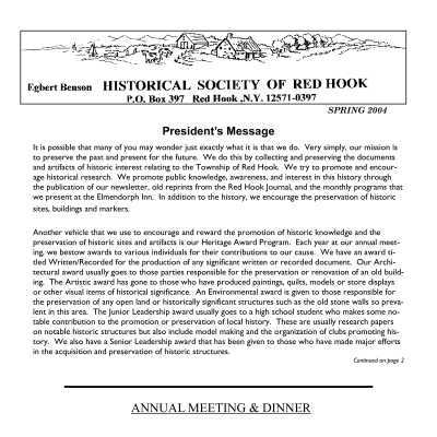 2004(2) Spring - EBHS Newsletter